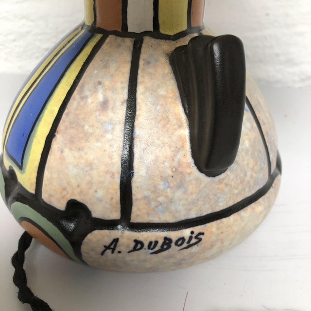 Metal Mexico Series Table Lamp by Antoine Dubois for Mons Pottery, 1925 For Sale - Image 7 of 11