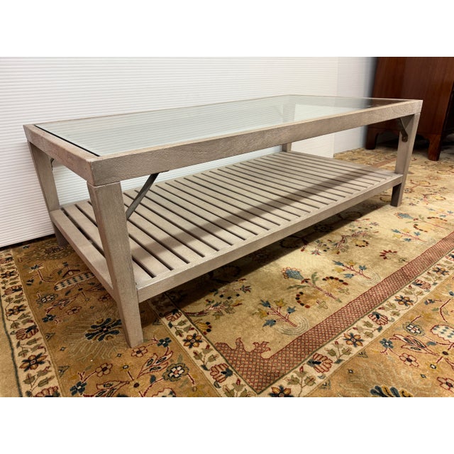 Contemporary Crate & Barrel Boardwalk Coffee Table For Sale - Image 3 of 13