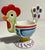 Vibrant and whimsically sculptural, this MCM Italian DeSimone hand-painted ceramic chicken compote showcases the...