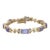 6.40ctw Tanzanite Diamond Tennis Bracelet 14k Yellow Gold 6.5" 4.7mm For Sale