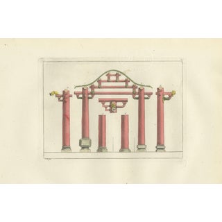 Ferrario, Chinese Architectural Columns and Plinths, 1815, Print For Sale