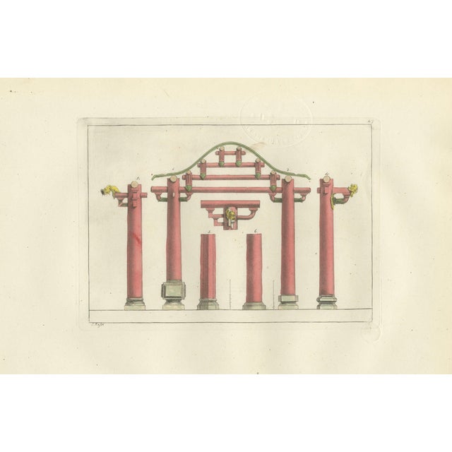 Ferrario, Chinese Architectural Columns and Plinths, 1815, Print For Sale