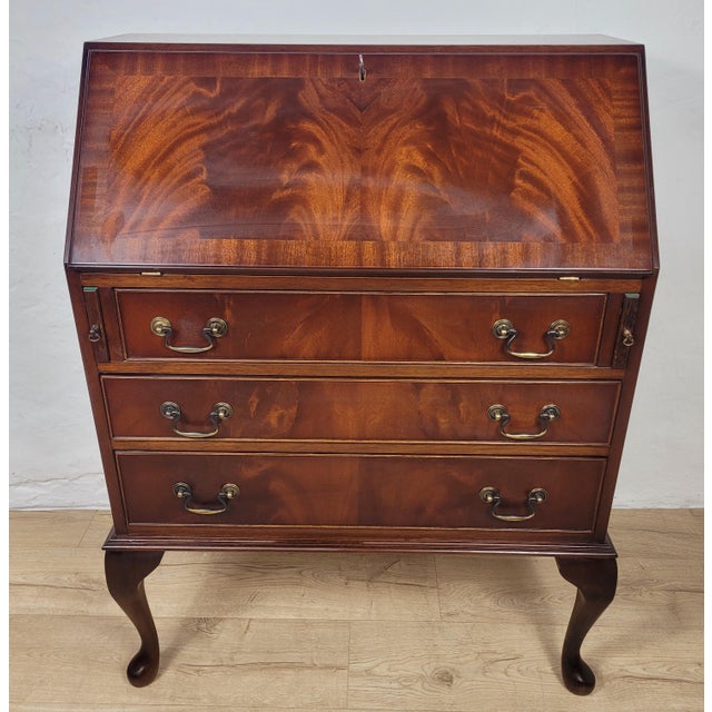 Vintage Writing Desk Bureau, 1950s For Sale - Image 18 of 18