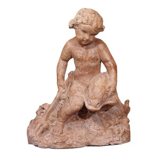 19th Century French Cherub Sculpture For Sale