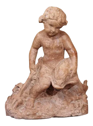 19th Century French Cherub Sculpture