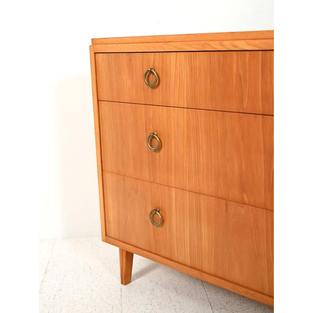 Scandinavian Art Deco Chest of Drawers in Elm, 1930s-1940s For Sale - Image 6 of 10