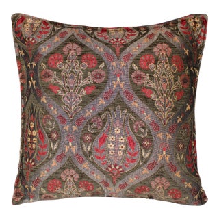 Boho Chic Turkish Green Throw Pillow For Sale