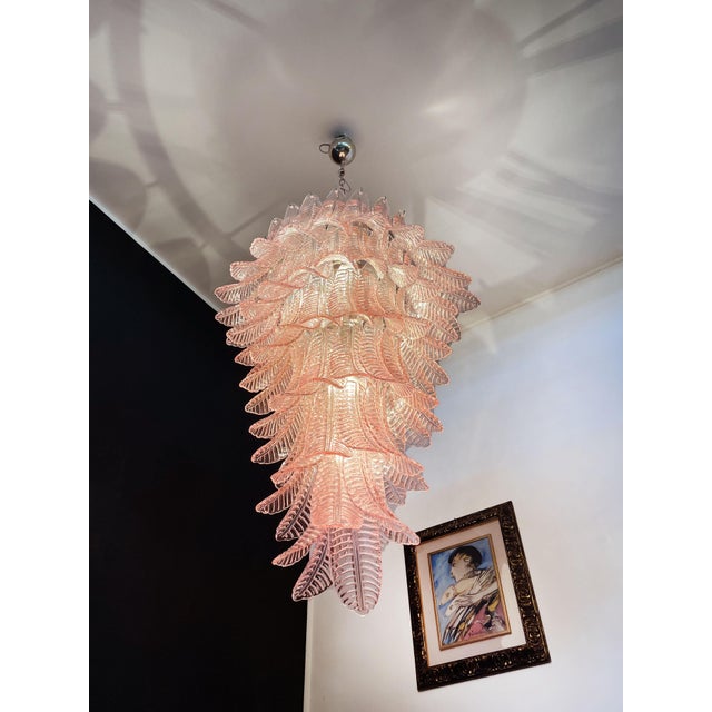 Large Italian Murano Felci Glass Spiral Chandelier, 1990 For Sale - Image 11 of 18