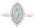 18k Gold Marquise Cut Paraiba Tourmaline Ring With Double Halo Diamonds Size 5 For Sale