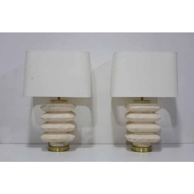 Pair of Vintage Travertine Lamps For Sale - Image 11 of 11