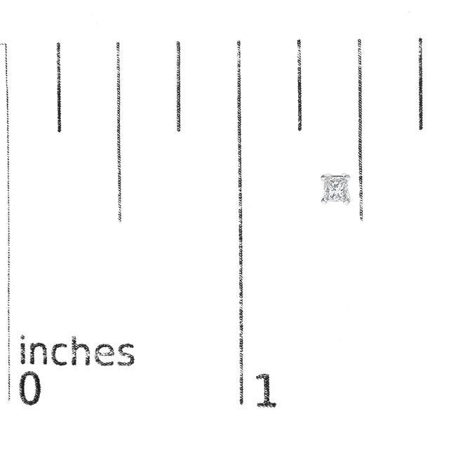 .925 Sterling Silver 1/4 Cttw Princess-Cut Diamond Solitaire Stud Earrings (H-I Color, I3 Clarity) For Sale In New York - Image 6 of 6