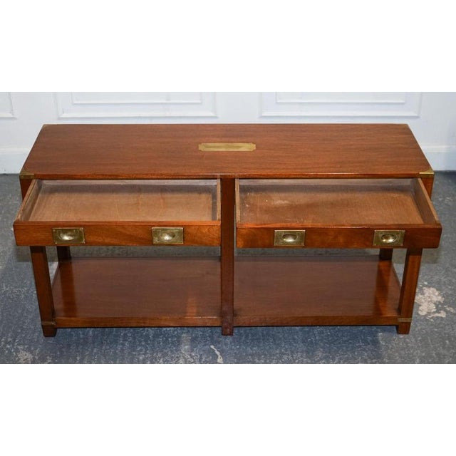 Vintage Military Campaign Console Table by London Kennedy for Harrods For Sale - Image 4 of 18