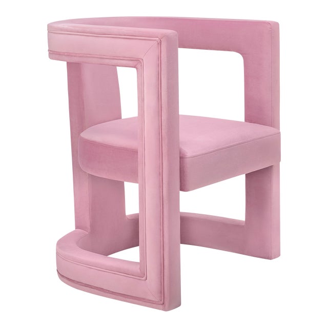 Ada Pink Velvet Chair Chairish