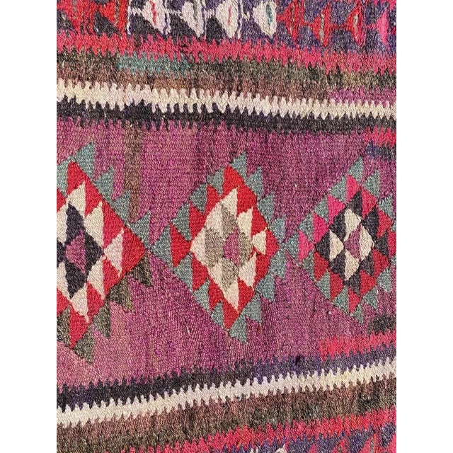 Vintage Turkish Kilim Flat Runner For Sale - Image 6 of 17