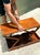 Brown Vintage English Collapsible Flip Top Campaign Game Table For Sale - Image 8 of 10