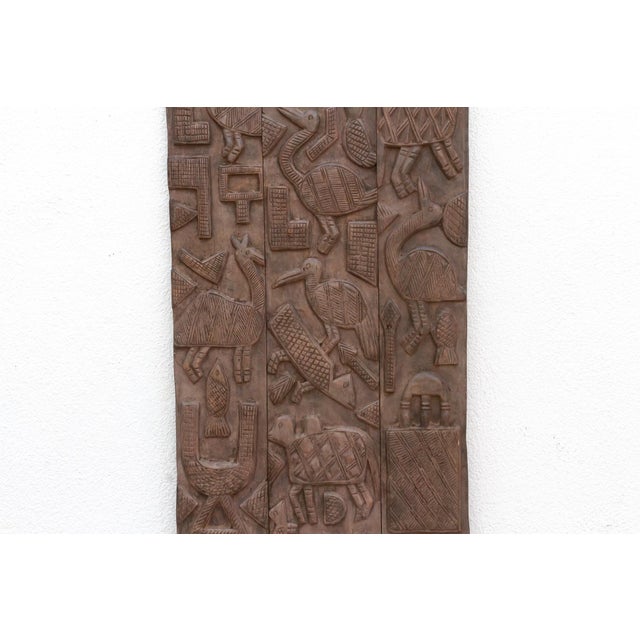 African Charming Finely Carved Nupe Panel For Sale - Image 3 of 7