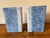 Late 20th Century Pair of Faux Book Themed Book Ends, Blue & White Hand Painted Ceramic, Heavy For Sale - Image 5 of 8
