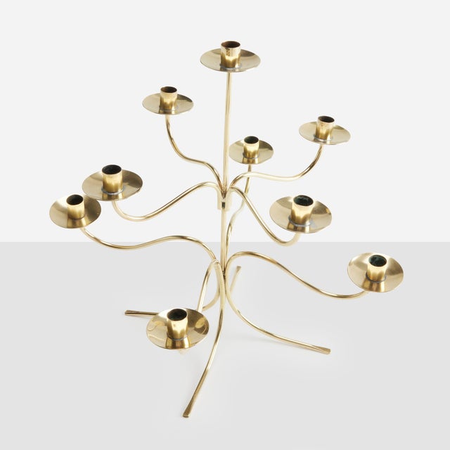 Polished Brass Candelabra by Josef Frank for Svenskt Tenn For Sale - Image 9 of 13