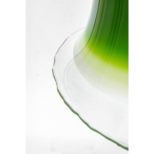 Large Green White Glass Pendant Light from Peill and Putzler, Germany, 1970s For Sale - Image 6 of 12