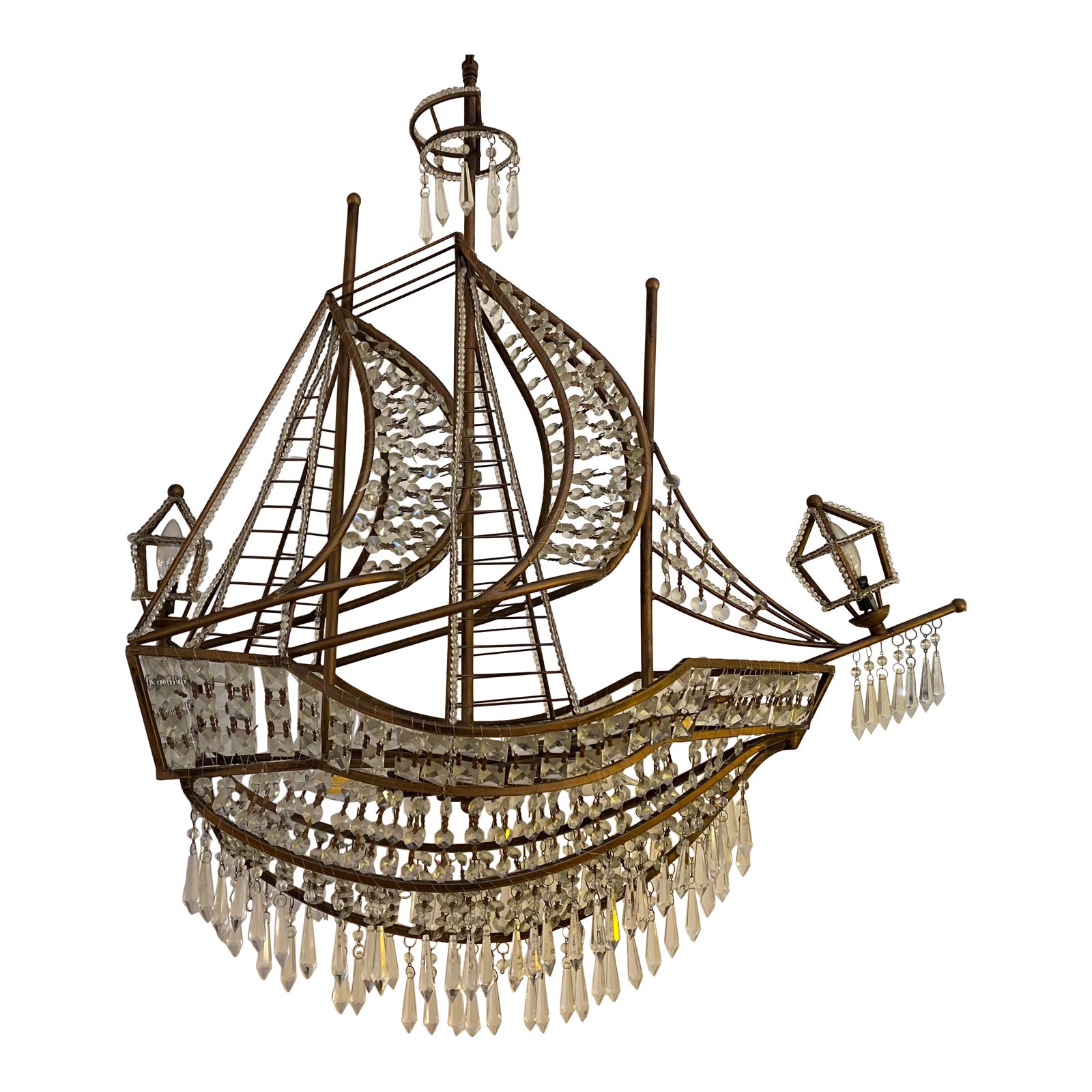Z Gallerie Crystal Ship Chandelier Chairish