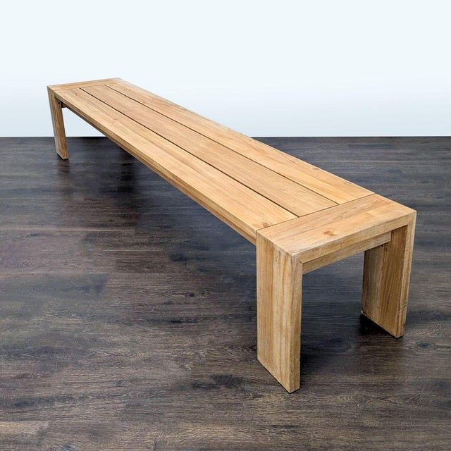 This solid teak bench offers a sleek and modern design perfect for any space. Its sturdy construction makes it suitable...