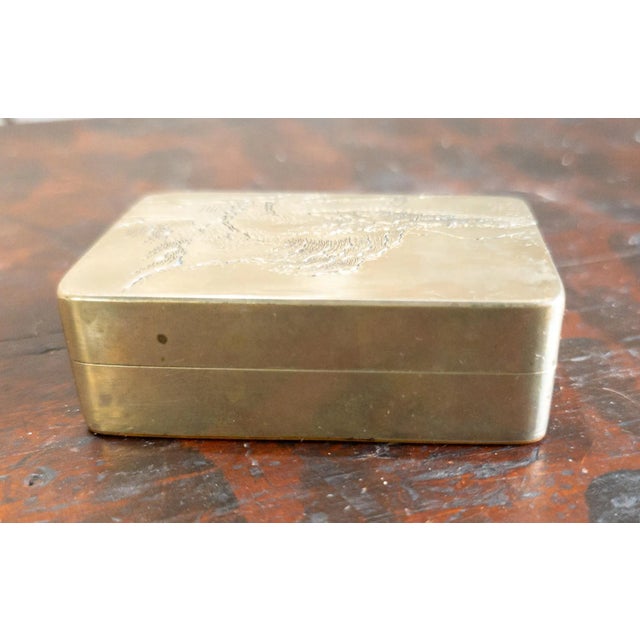 Late 19th Century 19th Century Chinese Paktong Scholar's Inkstone Box With Engraved Landscape For Sale - Image 5 of 15