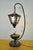 Vintage Italian Style Scrolling Metal Hanging Lantern Fruit Bowl Table Lamp. Circa Mid 20th Century. Measurements: 28.5" H...