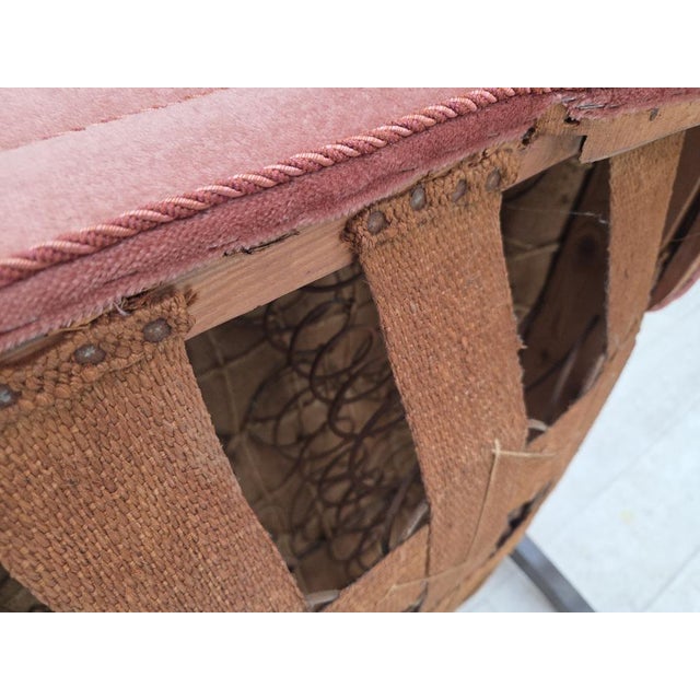 Danish Armchair in Velour and Oak, 1950s For Sale - Image 17 of 18