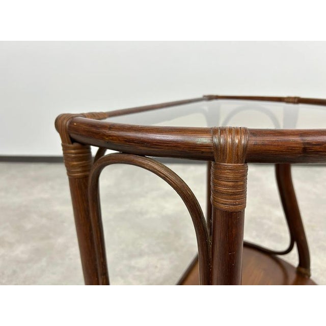 Mid-Century Modern Bamboo Side Table from Gervasoni, 1970s For Sale - Image 11 of 13