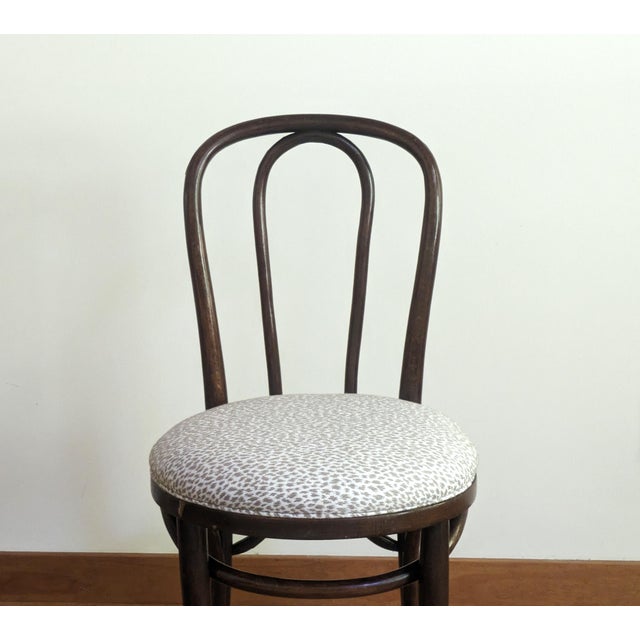 Wood Bentwood Cafe Chair - Newly Upholstered For Sale - Image 7 of 10