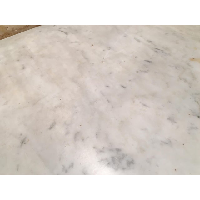 Wood 20th Century Marble Top Walnut Console Table With Drawer For Sale - Image 7 of 12