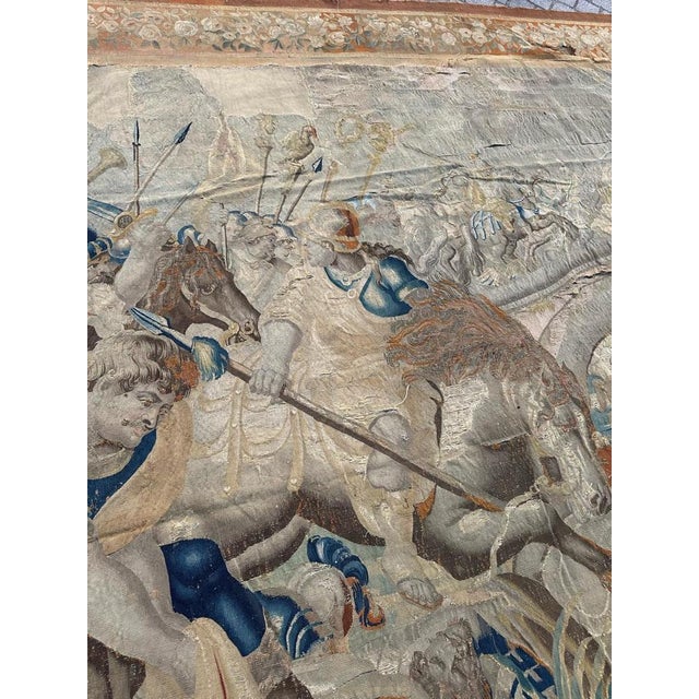 Very beautiful and rare 17th century French Aubusson tapestry with a nice design in style of Louis XVI, featuring a...