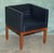 Superb pair of Viscount David Linley “Dice” Carver armchairs, with Walnut Frames and Black leather upholstery The original...