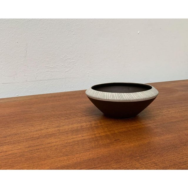 Mid-Century German Pottery Minimalist Bowl, 1960s For Sale - Image 9 of 15