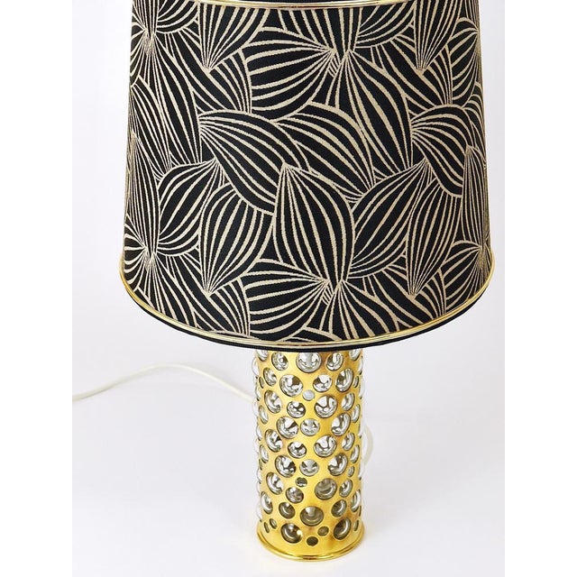 Rupert Nikoll Mid-Century Brass Tube Bubble Glass Table Lamp from Rupert Nikoll, Austria, 1950s For Sale - Image 4 of 18