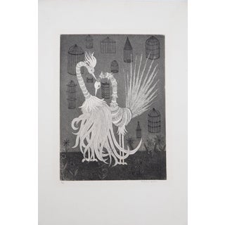 Anne Parisot-Baille, Parade nuptiale, Etching For Sale