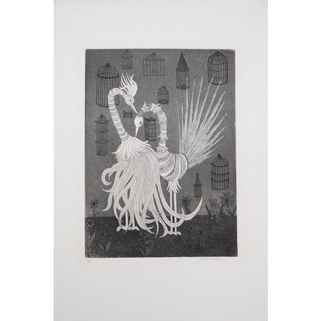 Anne Parisot-Baille, Parade nuptiale, Etching For Sale