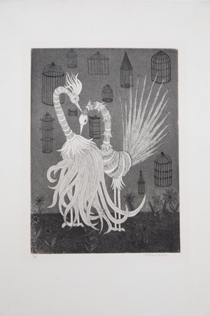Anne Parisot-Baille, Parade nuptiale, Etching