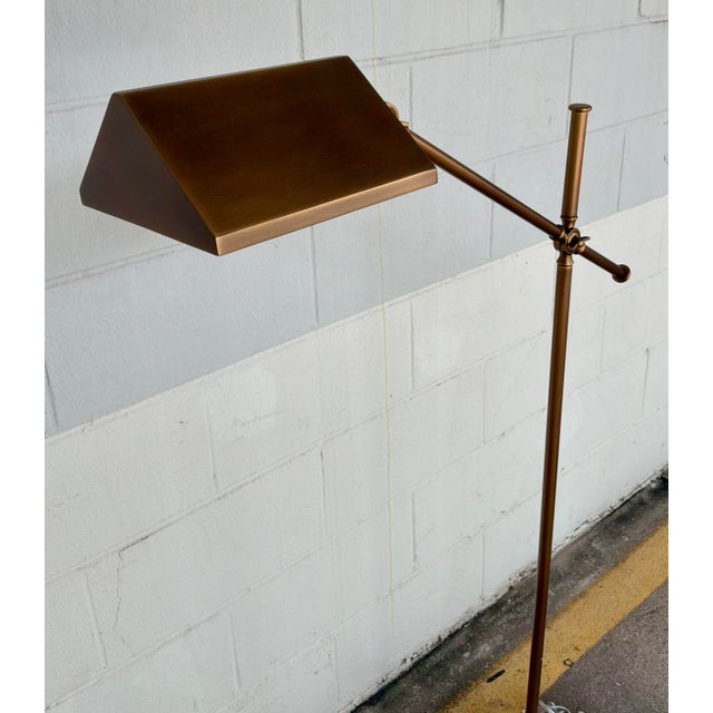 Currey & Company Currey & Company Modern Antique Brass Repertoire Floor Lamp For Sale - Image 4 of 4