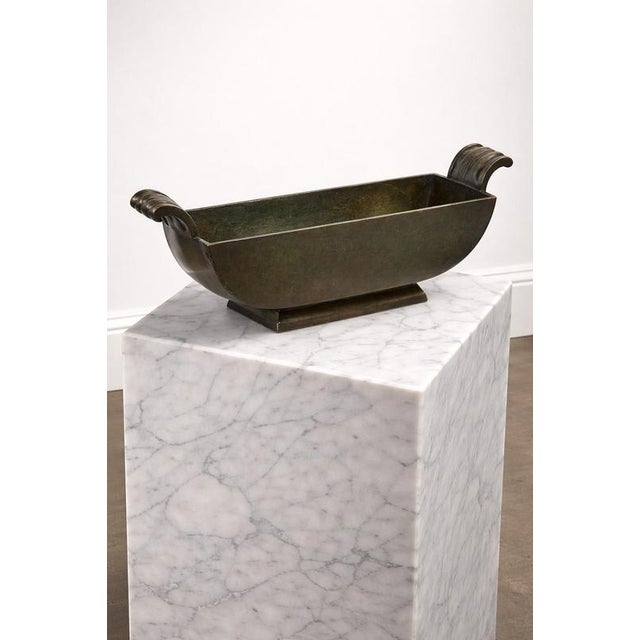 1930s Swedish Art Deco Bronze Jardinière attributed to Jacob Ängman for GAB, 1930s For Sale - Image 5 of 8