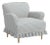 Elle Ruffle Slipcover Armchair in Classic Gingham Chambray For Sale