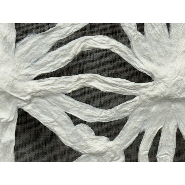 World Market Rice Paper Flower Chain Link Cuts Shadow Box Wall Art For Sale - Image 9 of 12
