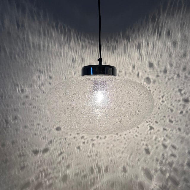 Glass and Chrome Pendant Lamp from Kaiser Leuchten, 1970s For Sale - Image 15 of 18