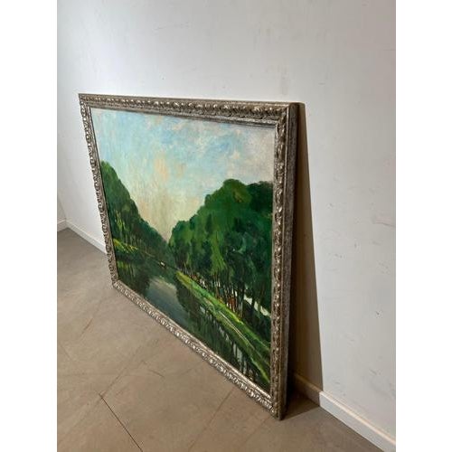 Joseph De Coene, De Leie bij Deurle, Oil Painting on Canvas For Sale - Image 6 of 8