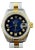 2002 Rolex Ladies DateJust Two Tone Blue Diamond Dial Watch 79173 For Sale
