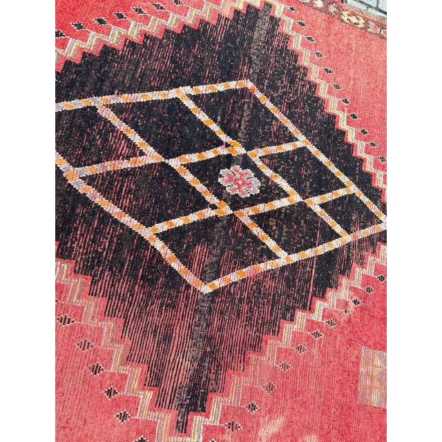 Long Moroccan Tribal Rug, 1940s For Sale - Image 13 of 18