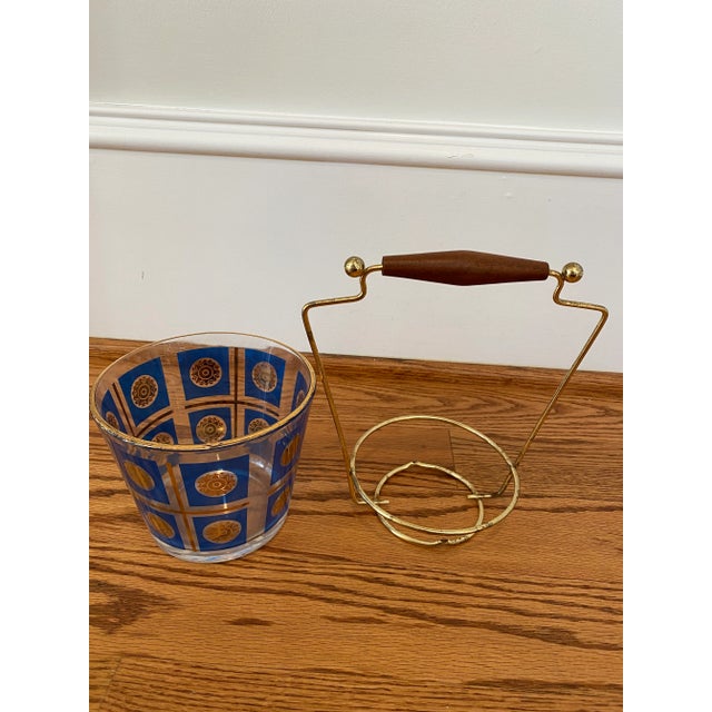 1960s Mid-Century Ice Bucket W/ Caddy For Sale - Image 5 of 6