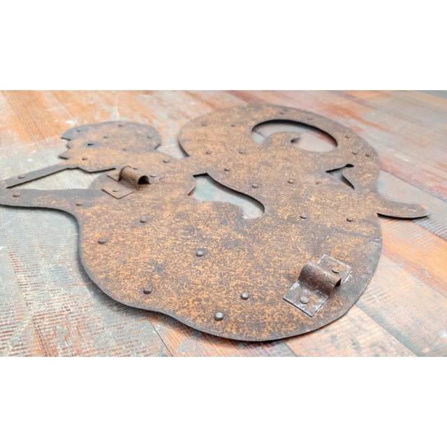 Early 20th Century Primitive Folk Art Sheet Metal Weathervane of Triton For Sale - Image 15 of 15