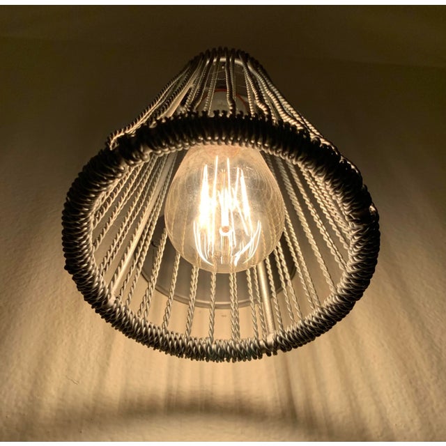 Vintage Late 20th Century Twisted Metal Sconce For Sale - Image 10 of 13