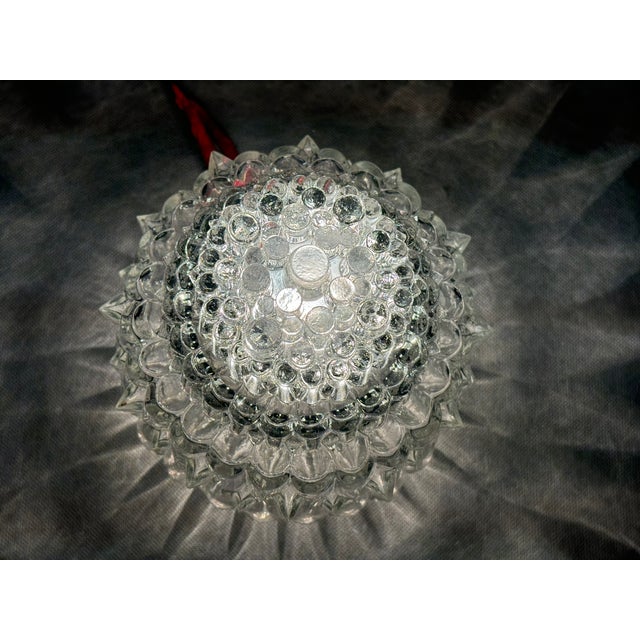 Textured Ice Glass Flush Mount, 1970s For Sale - Image 4 of 9